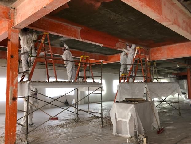 A recent asbestos abatement contractors job in the Burbank, CA area